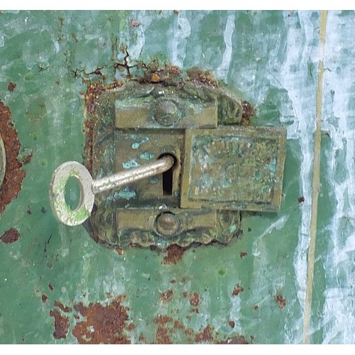 760 - Frederic Whitfield & Co cast iron safe, 61cm H x 46cm W x 49cm D
