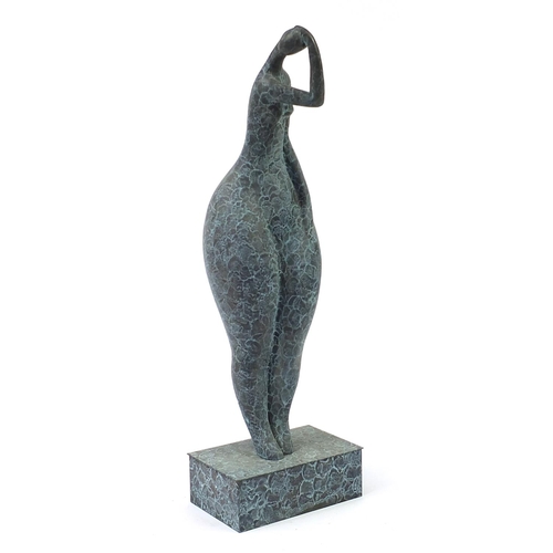 178 - Modernist bronze sculpture of a nude female, 62cm high