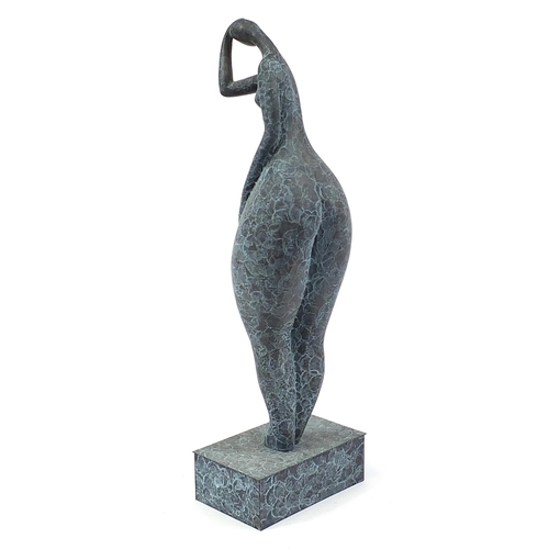 178 - Modernist bronze sculpture of a nude female, 62cm high