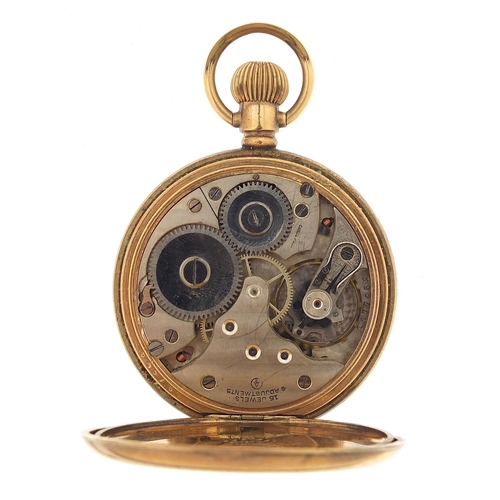 2799 - Gentlemen's gold plated open face pocket watch and a Tissot Seastar Seven automatic wristwatch