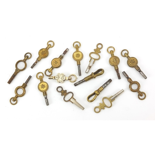 2793 - Collection of pocket watch keys