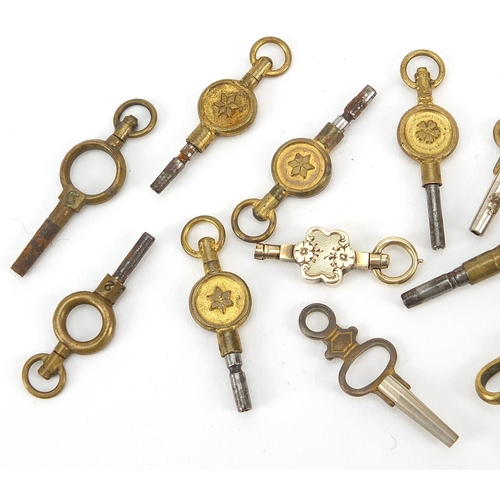 2793 - Collection of pocket watch keys