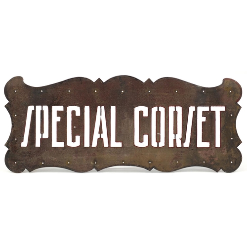 252 - Special Corset advertising sign, 88cm x 35.5cm