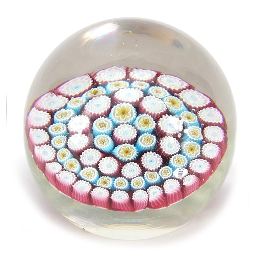 269 - Victorian millefiori glass paperweight with 1885 date cane, 7.5cm in diameter