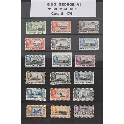 580 - George VI 1938 Falkland Islands full mint set of stamps