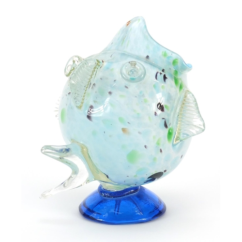 166 - Maltese glass fish vase, 17cm high