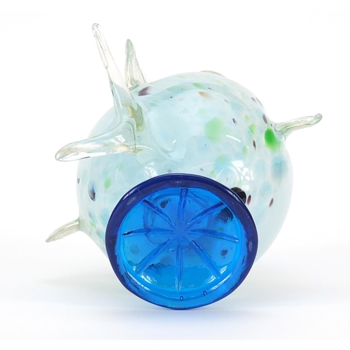 166 - Maltese glass fish vase, 17cm high