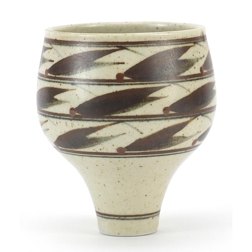 90 - Derek Clarkson studio pottery bowl, 12.5cm high