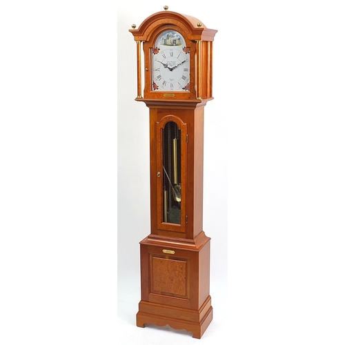 763 - Limited edition, The Queen Mother clock, with certificate, 191cm high