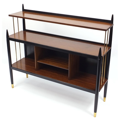 682 - G Plan open bookcase, 93cm H x 106cm W x 31cm D