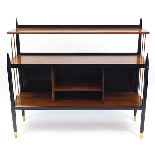 682 - G Plan open bookcase, 93cm H x 106cm W x 31cm D