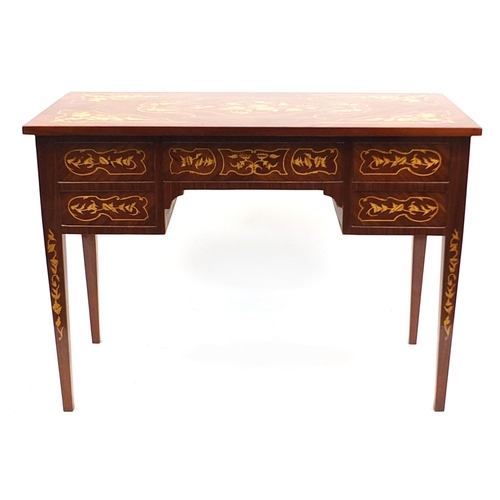 677 - Sorrento design writing desk with five drawers, 79cm H x 110cm W x 52cm D