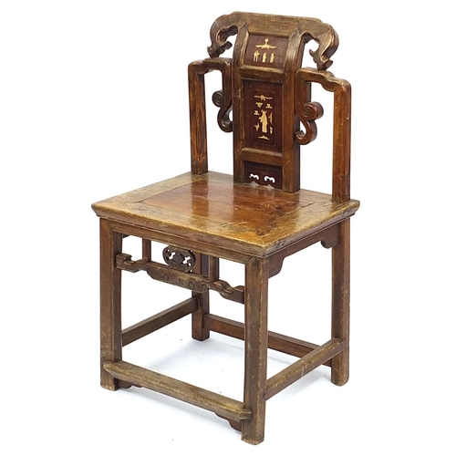 703 - Chinese hardwood chair, 88.5cm high