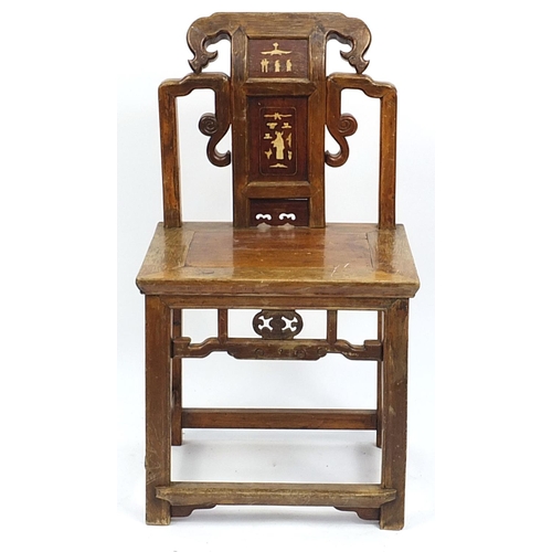 703 - Chinese hardwood chair, 88.5cm high