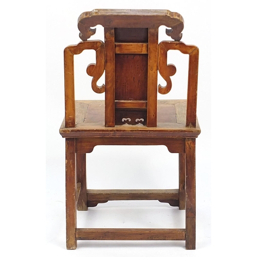 703 - Chinese hardwood chair, 88.5cm high