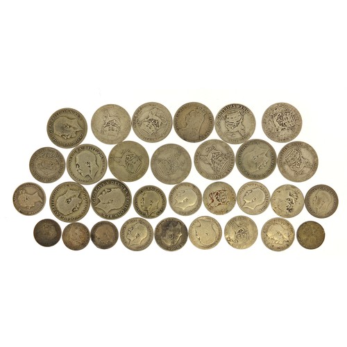 1876 - Silver coinage including three penny, 110g