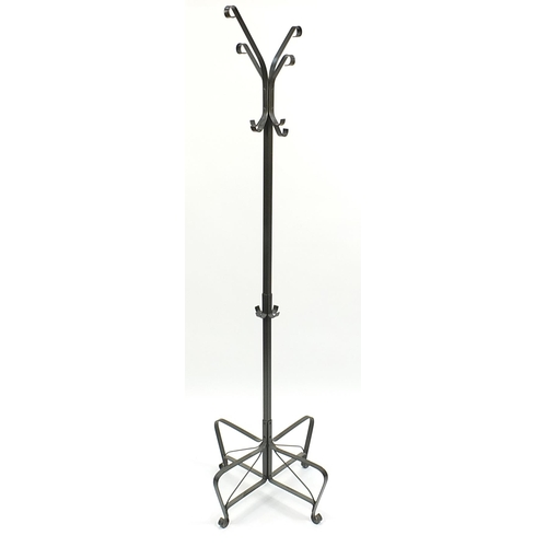 685a - Industrial style metal coat stand, 191cm high