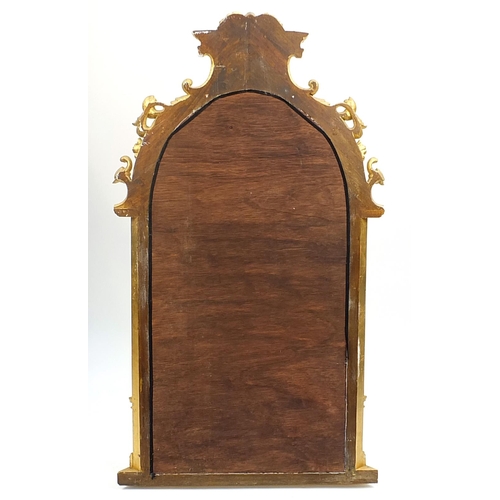 692a - 19th century style rectangular gilt framed mirror with acanthus leaf and floral decoration, 147.5cm ... 