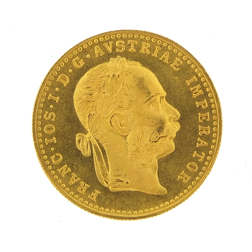 18 - Austro Hungarian 1915 1 ducat gold coin, 3.5g - this lot is sold without buyer’s premium, the hammer... 