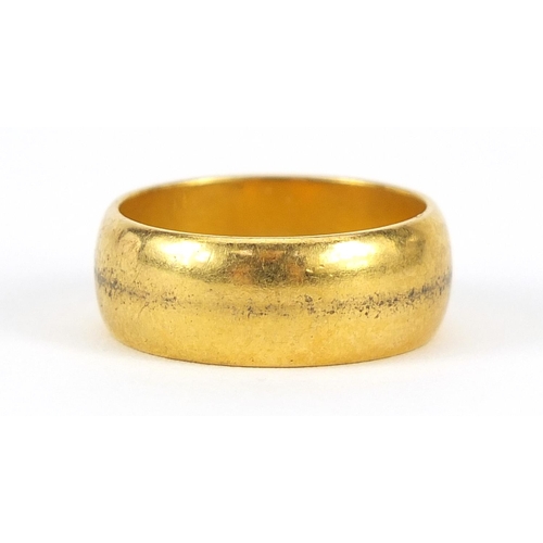 36 - George V 22ct gold wedding band, Birmingham 1921, size N, 9.5g - this lot is sold without buyer’s pr... 
