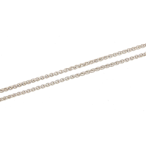 43 - 9ct white gold necklace, 45cm in length, 2.5g - this lot is sold without buyer’s premium, the hammer... 