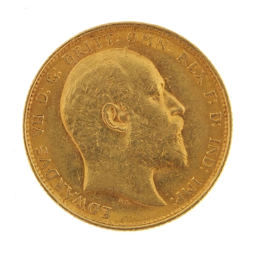 6 - Edward VII 1908 gold sovereign, Melbourne mint - this lot is sold without buyer’s premium, the hamme... 