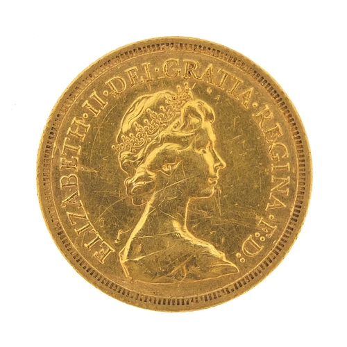 7 - Elizabeth II 1978 gold sovereign - this lot is sold without buyer’s premium, the hammer price is the... 