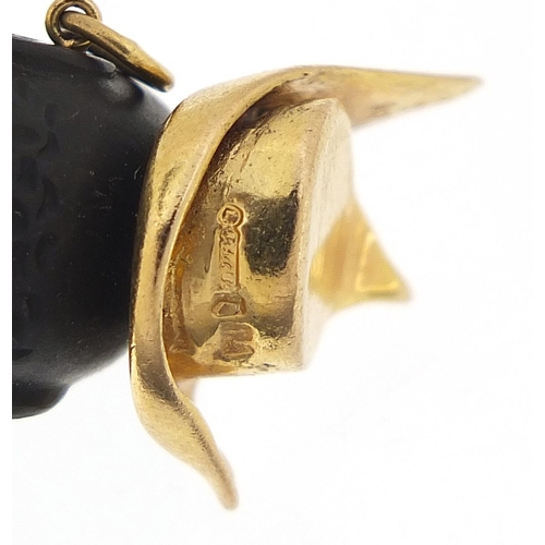 135 - 9ct gold Blackamoor charm, 2.5cm high, 9.6g