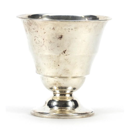 51 - Antique Dutch silver footed chalice, 1861, possibly by A Brandenburg, 10.5cm high, 122.6g