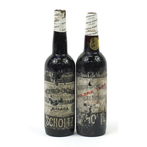 837 - Two bottles of Scholtz Solera wine including one 1885