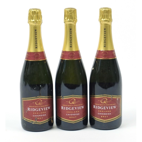 854 - Three bottles of Ridgeview Cavendish sparkling wine