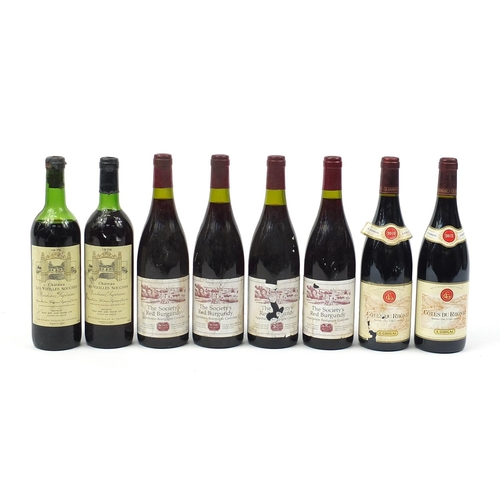 846 - Eight vintage and later bottles of red wine comprising two bottles of 1976 Chateau Les Vieilles Souc... 