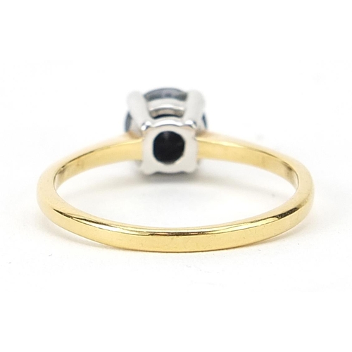 148 - 18ct gold black diamond solitaire ring, total diamond weight over 2ct, size W, 4.9g