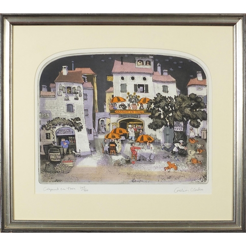 1353 - Graham Clarke - Crapaud en Trou, pencil signed etching in colour, limited edition 347/400, mounted, ... 