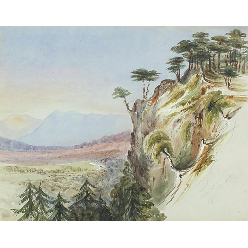 1737 - Herbert Menzies Marshall - West German mountainous landscape, late 19th/early 20th century heightene... 