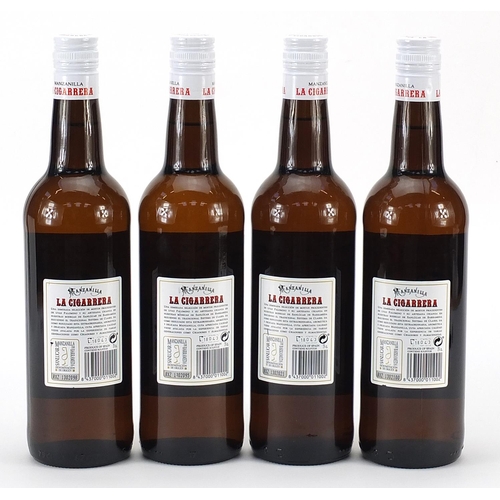 845 - Four bottles of Manzanilla Fina La Cigarrera