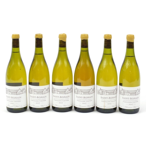 848 - Six bottles of 2007 Domaine Potel Saint Romain Blanc Vieille Vignes