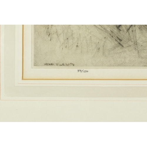 233 - Henry Wilkinson - Pheasants and gun dogs, pair of pencil signed etchings in colour, limited edition ... 