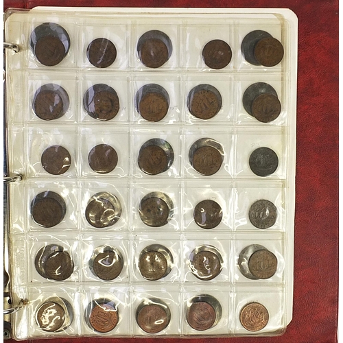 1330 - George III and later British coinage arranged in an album including cartwheel two pence and pennies