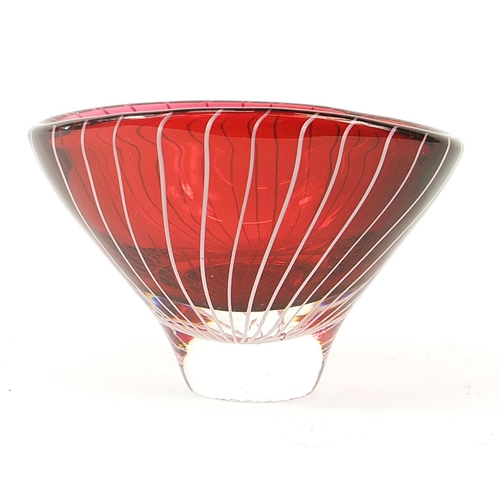 330 - Vicke Lindstrand for Kosta Boda, Scandinavian glass bowl, etched LH1058 to the base, 8cm high