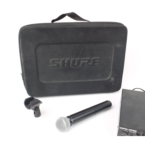 1676 - Shure PA microphone and Vocal Star amplifier model VS-1200