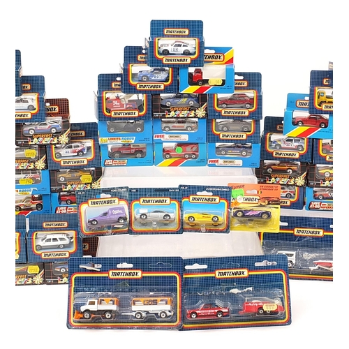 723 - Approximately one hundred vintage Matchbox diecast vehicles with boxes and blister packs