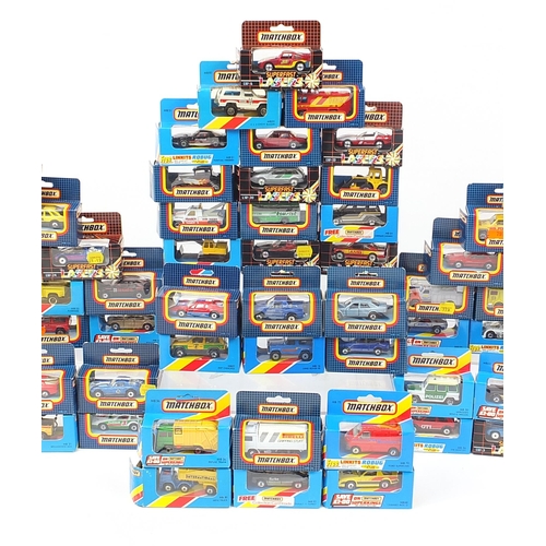 724 - Approximately one hundred vintage Matchbox diecast vehicles with boxes including Pirelli and Voyager... 