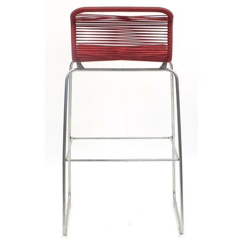 657 - Giandomenico Belotti style spaghetti bar stool, 94cm high