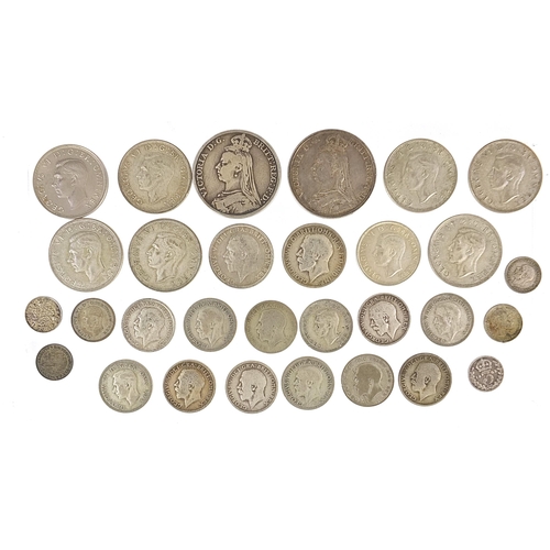 314 - British Pre decimal coinage including half crowns and shillings, 260g