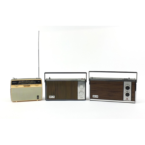 1509 - Five vintage radios including Hacker Sovereign II, HMV Marlborough and and Bush TR116