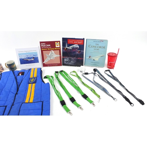 1246 - Aviation memorabilia including Boeing cup and straw, Aviation Concepts mugs, lanyards, two Weatherma... 