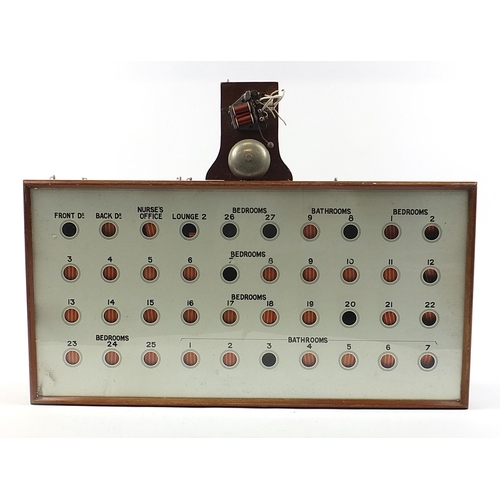 1541 - Two butler's and servants bell pull indicator boxes, the largest 86cm x 52cm