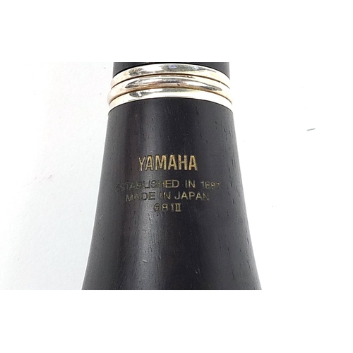 708 - Yamaha ebonised three piece clarinet numbered 681II housed in a fitted case