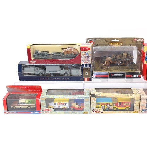 1184 - Diecast vehicles in boxes including Lledo Beano, Corgi Skirmish and Vanguards